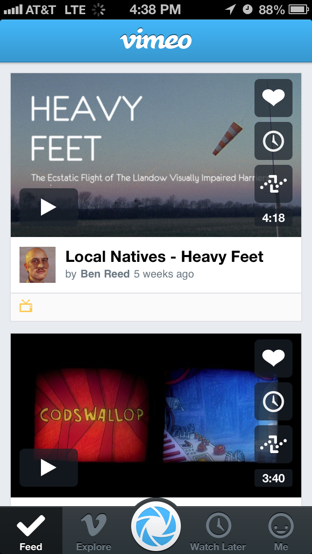 Vimeo Screens Screen UI UX Design Mobile Patterns